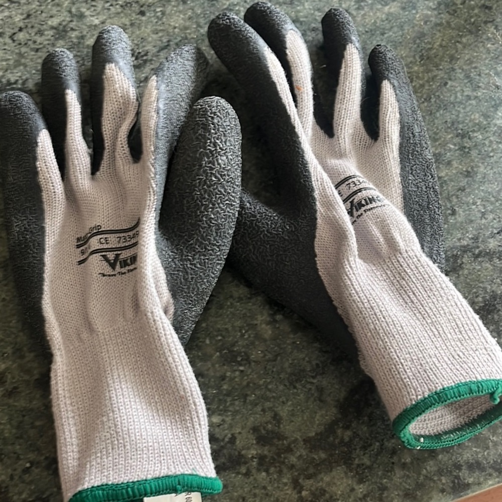 Gray and White work Men's Gloves